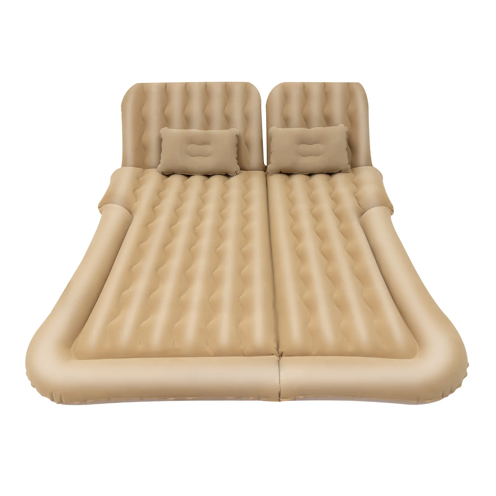 Universal Foldable Inflatable Bed Portable Inflatable Mattress Set Car Back Seat Sleeping Flocking Air Bed Cushion w/Pump+Pillow