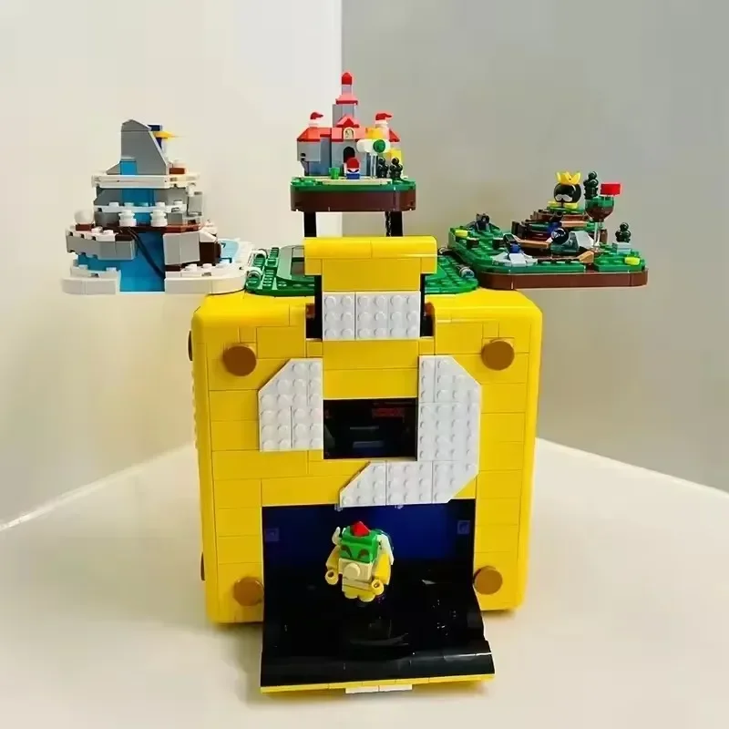 En Stock caliente 64 punto de interrogación bloque de construcción Compatible 71395 juguetes para niños niñas Kit modelo para ladrillos regalos de navidad para niños