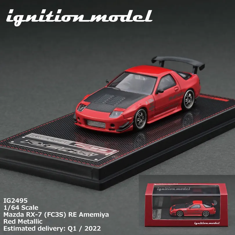 IG ignition model  1:64 Mazda RX-7 FC3S Amemiya Collection die cast alloy car model decoration gift