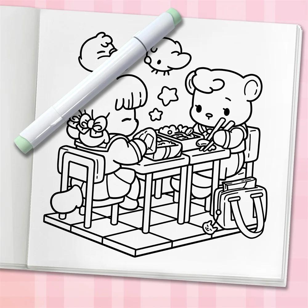 Cozy Japan: Cute Coloring Book for Adults and Teens with Charming Characters and Delightful Japanese Scenes for Relaxation image 5