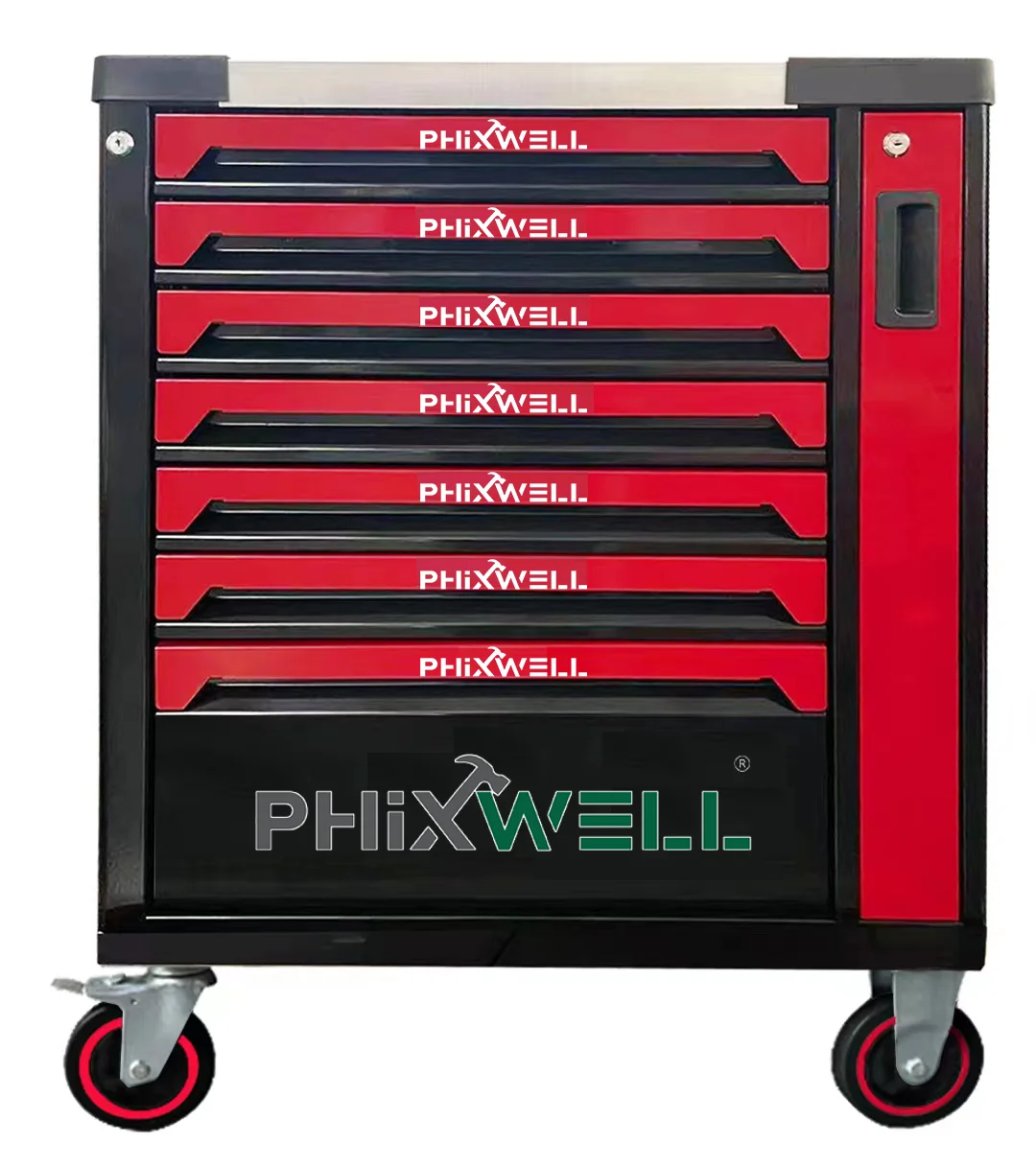 Inventory Heavy Duty Tool Iron Cabinet Workshop 7drawers-tool Set Tray Storage Chest Thickened Toolbox Tool Cart