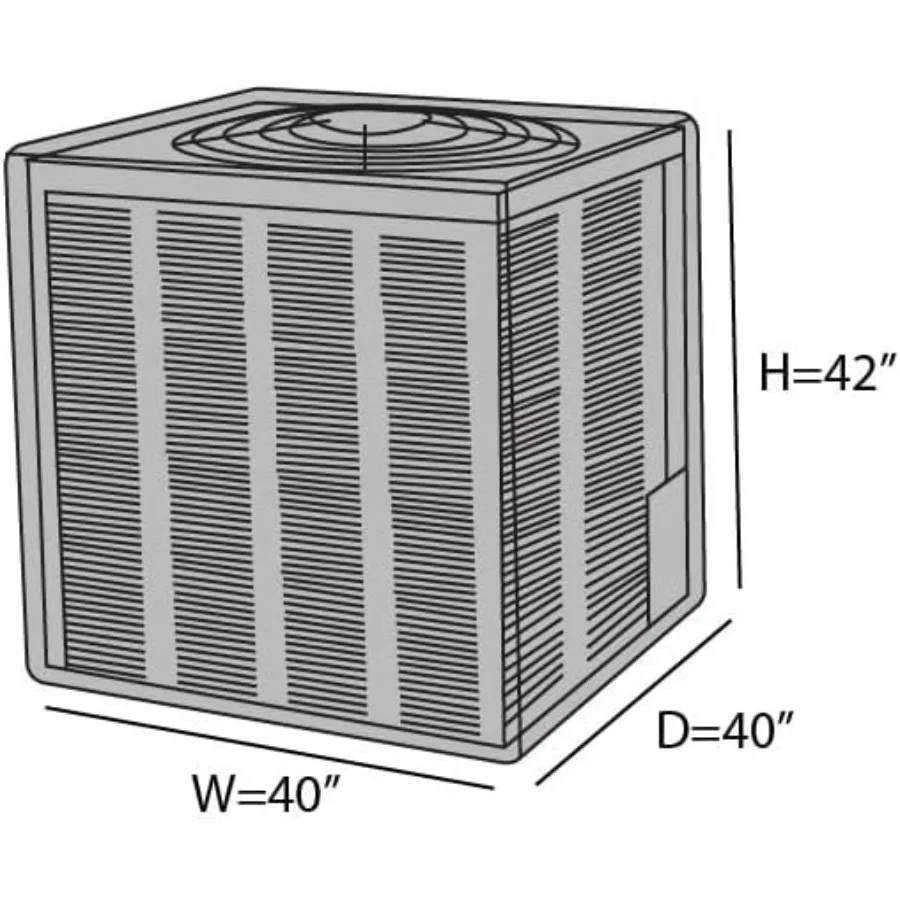Cubierta de aire acondicionado Covermates - Protección duradera resistente a la intemperie para unidades exteriores Poliéster 600D 40W x 40D x 42H Ripsto