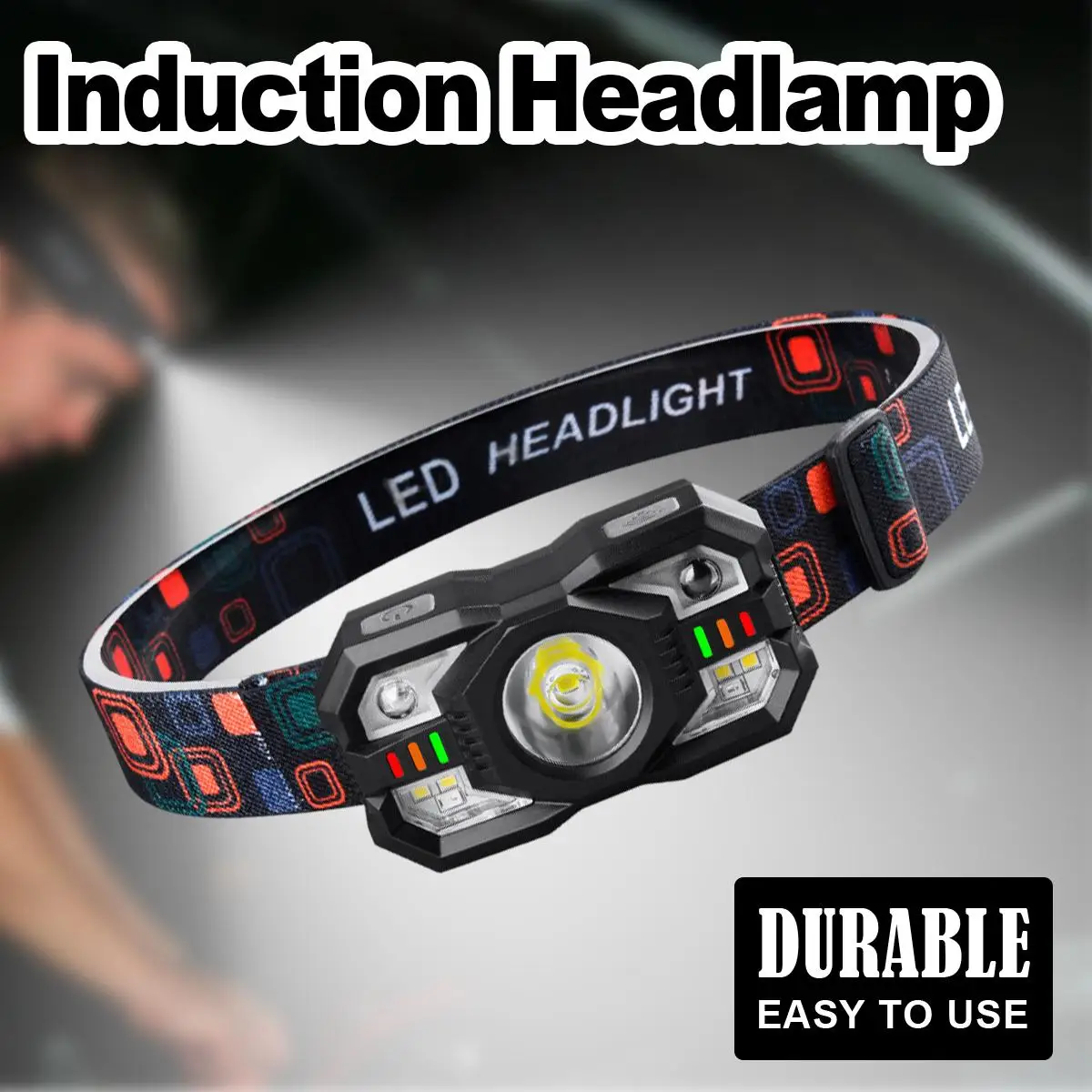 

Rechargeable motion sensor headlamp Led Light Work Mini Flashlight Usb Strong Outdoor Fishing Camping Working Running flashlight