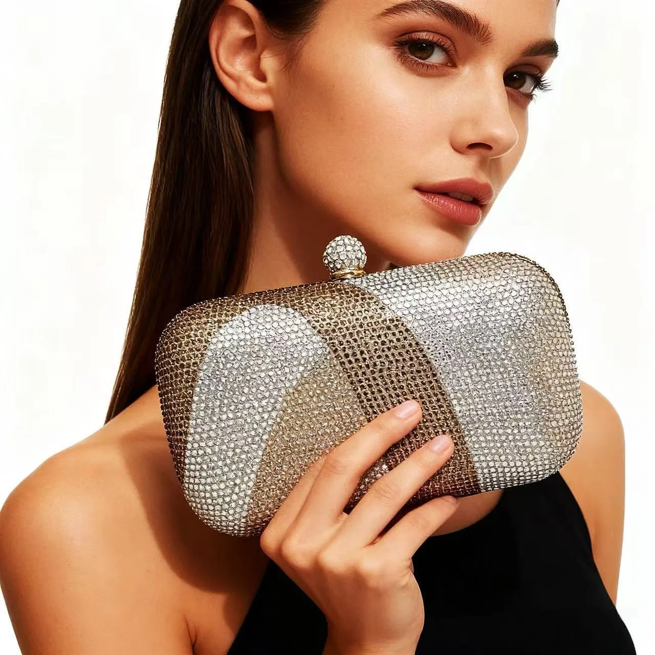 

Женский клатч с блестками и блестками, вечерние сумки, портативные золотые, красные, с бриллиантами, свадебные клатчи, кошелек, новые сумки на плечо с цепочкой Ins
