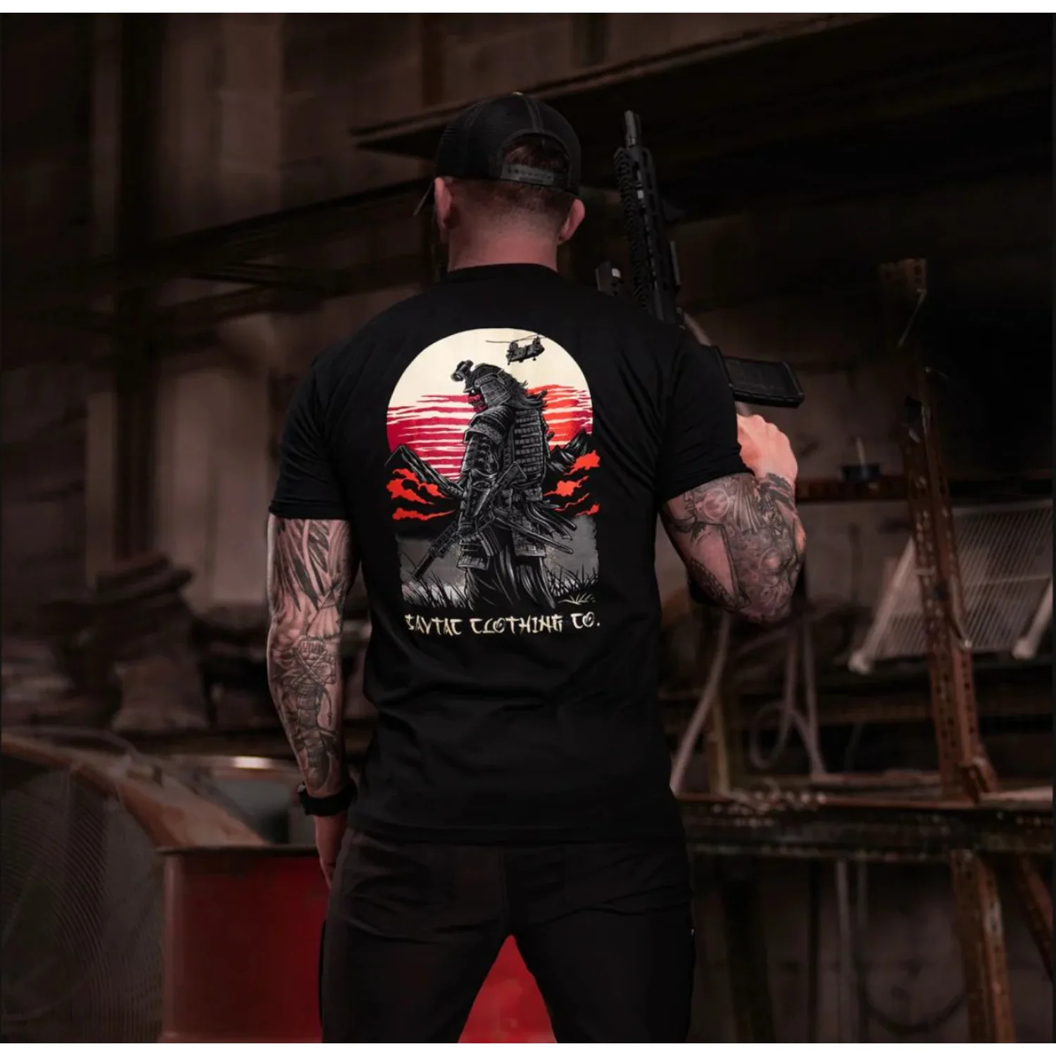 Men Clothes Oversize Tactical T-Shirts Streetwear 100% Cotton  Loose Tops Breathable sporty Tee military enthusiast view 4
