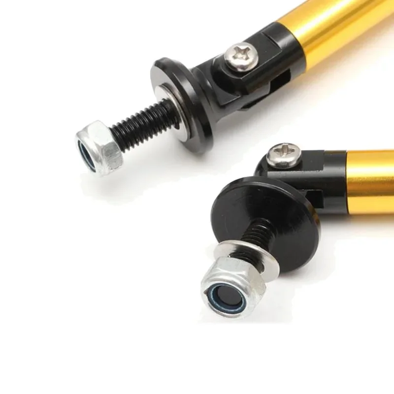 Car Front Frame Bumper 2pcs Universal JDM Adjustable  Lip Protector Rod Support Bars Decor Lip Rod Splitter Strut Tie Bar Kits