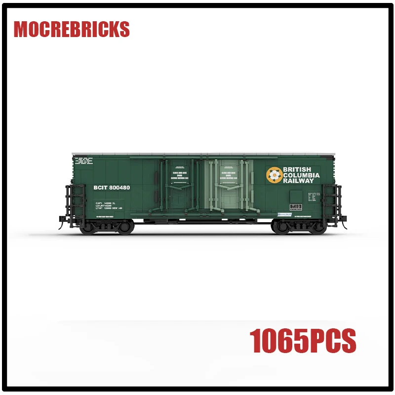 

MOC City Railway 53 фута пассажирский поезд мост строительный блок модель в сборе детские рождественские игрушки подарки