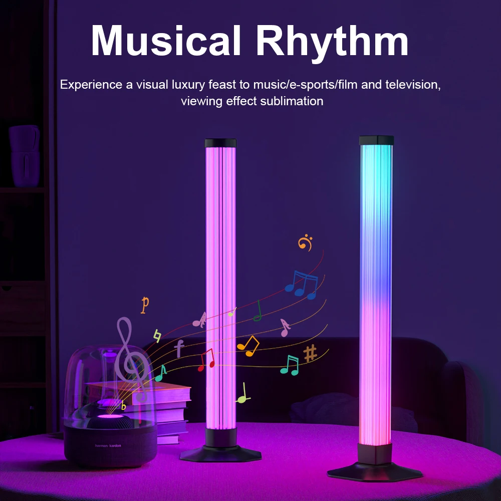 Pickup Lamp Desktop Atmosphere Lamp LED Synchronization Game Color Music Rhythm Lamp App Control Room Decoration Lamp LED