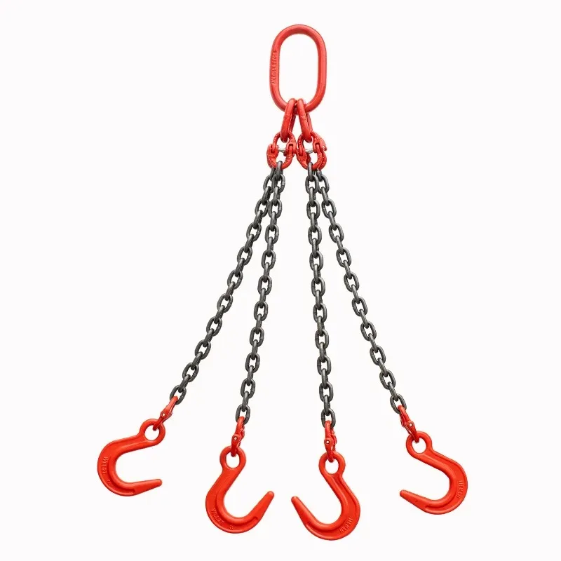 Manganese steel lifting chain sling, high strength hook sling