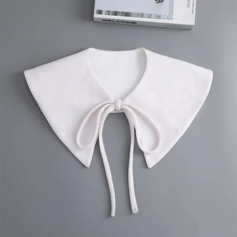 الخريف/الشتاء القطن وهمية طوق شال للمرأة قميص انفصال الياقات التلبيب بلوزة أعلى فو كولز برقبة الإكسسوارات #1