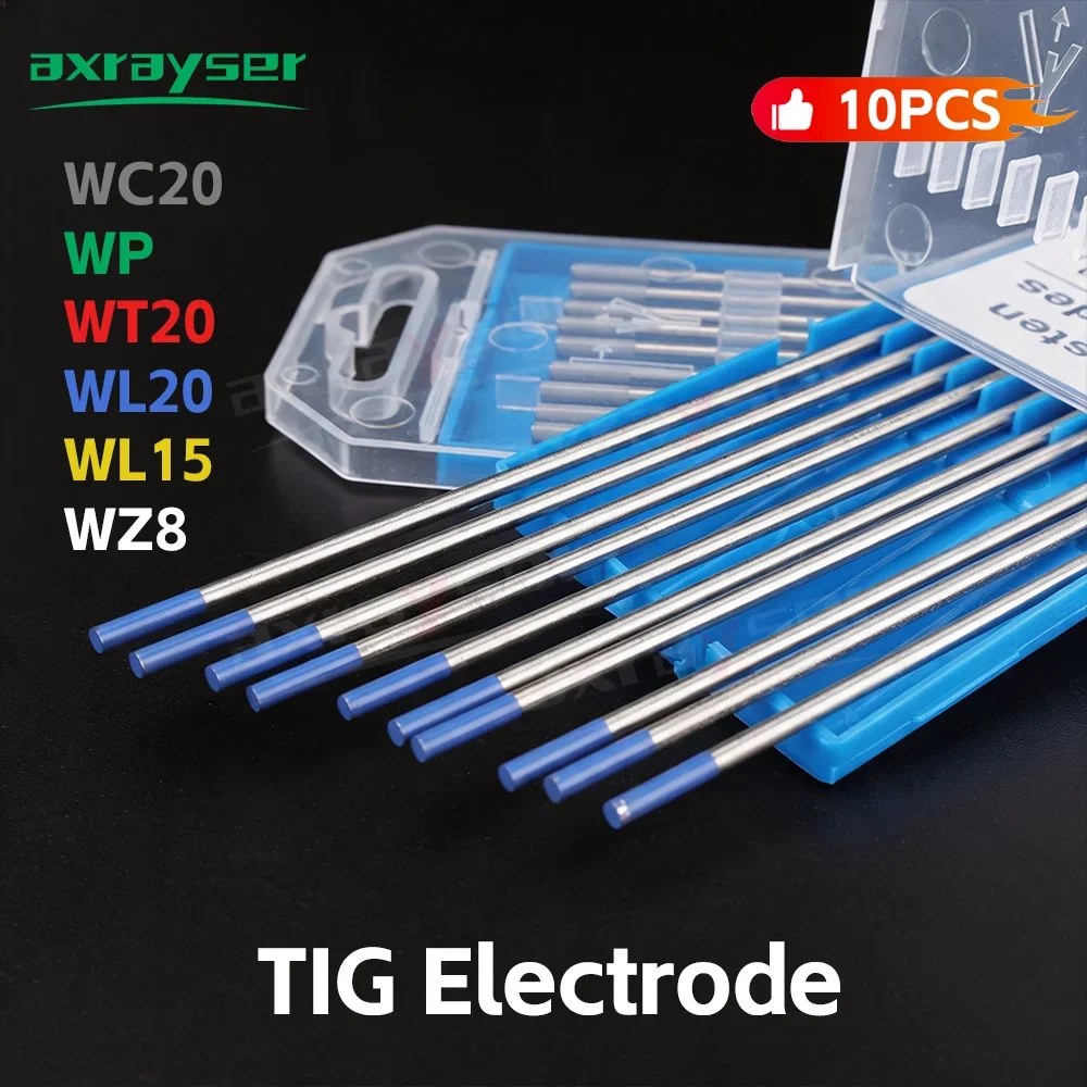 10個入り TIG電極 WL15 WC20 WL20 WP WT20 WZ8 電極 TIG溶接アクセサリー 150mm 175mm 長さ 電極ワイヤー TIG溶接機用