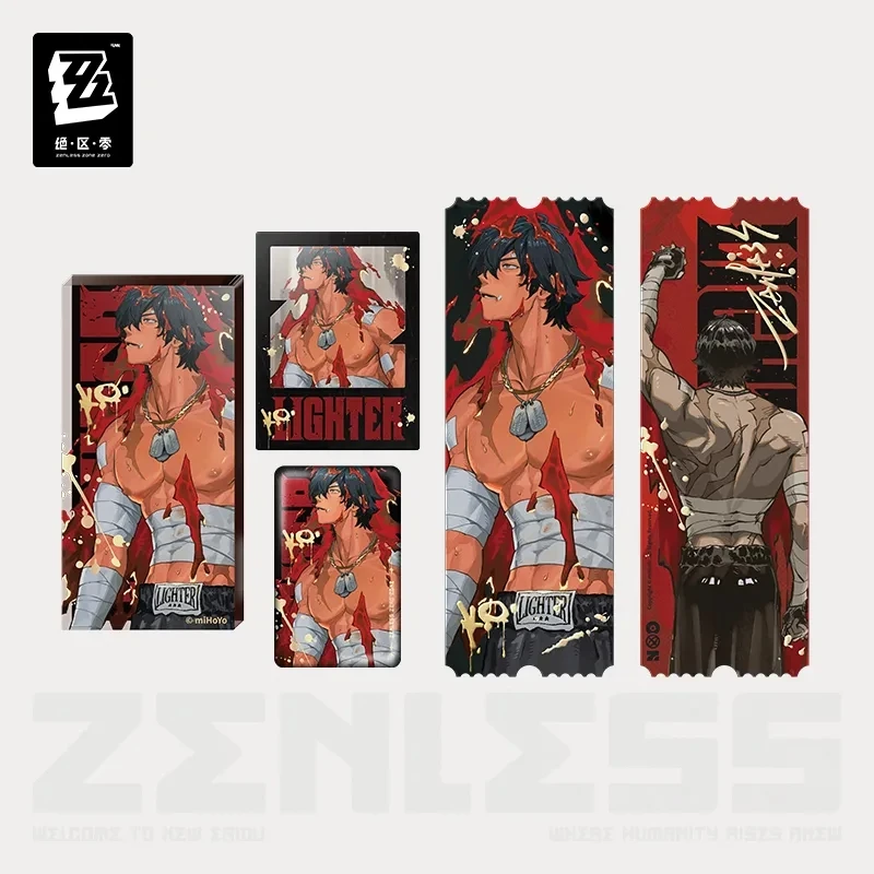miHoYo Game Official Zenless Zone Zero FM imaging Series Lighter Badge Acrylic Ornament Laser Ticket Set Cosplay Halloween Gifts