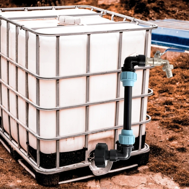 Grifo salida cuello cisne, adaptador contenedor IBC para tanque agua, grifo IBC 3/4 pulgadas