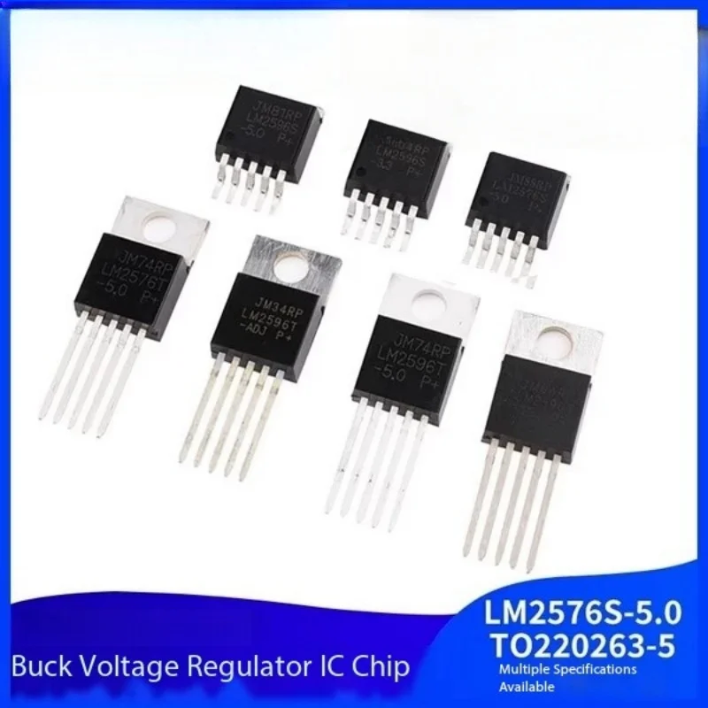 2PCS LM2576S 2596T-5.0 ADJ 3.3V 12 5V buck regulator IC chip TO220/263-5