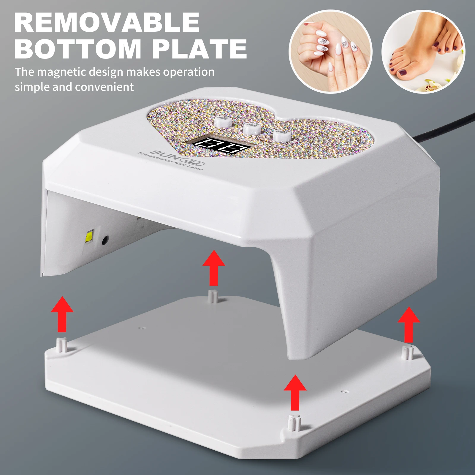 المهنية الأشعة فوق البنفسجية LED مسمار مصباح مريحة USB مسمار مجفف لعلاج طلاء الأظافر هلام مع الموقت التلقائي الاستشعار مانيكير أداة