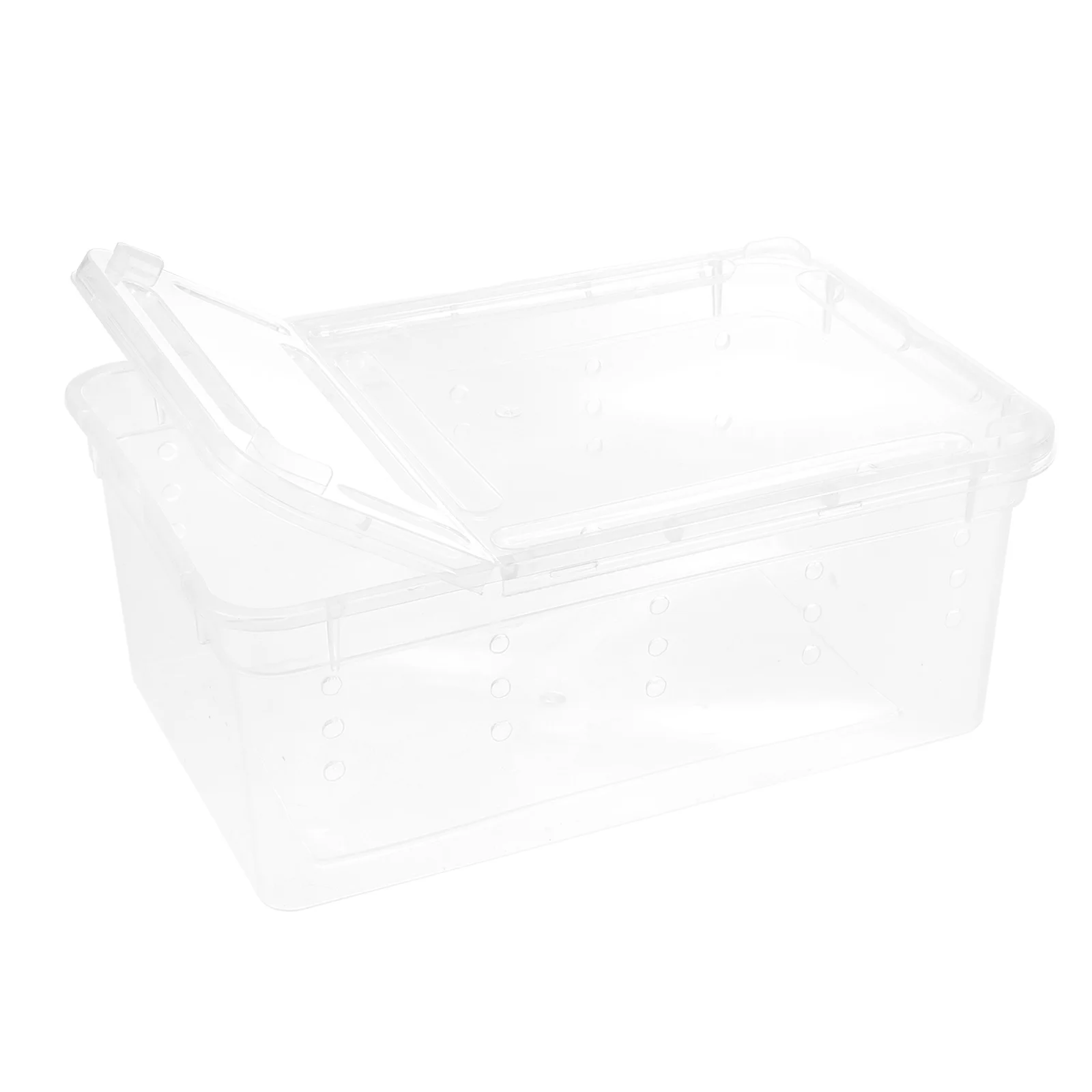 

Reptile Feeding Box Insect Breeding Container Transparent Lightweight Ventilated Climbing Pet Storage Case For Spiders Snakes