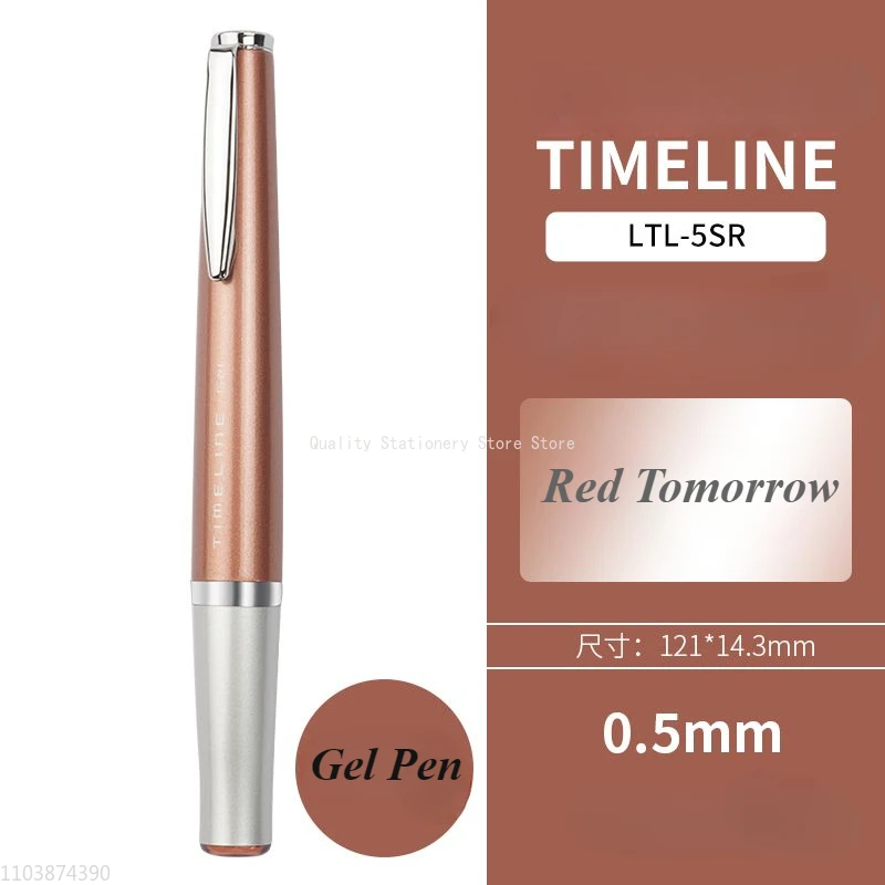 TimeLine Luxo Rollerball Gel Canetas, Presente De Escritório, Presente Do Estudante, Alta Qualidade, Cores Cinza Profundo, Recarga Preta, Novo Piloto, LTL-3, 5SR, 0.5mm