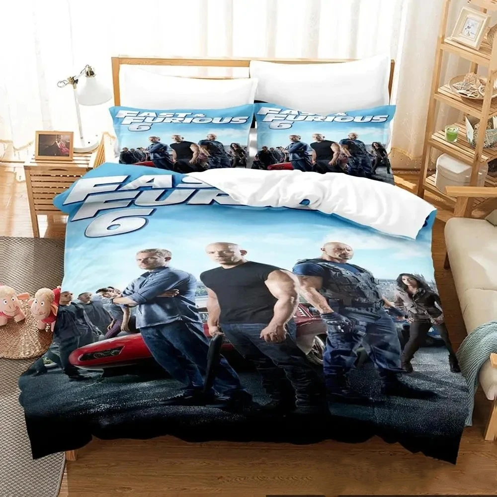 

3D Print Fast and Furious Bedding Set Boys Girls Twin Queen King Size Duvet Cover Pillowcase Bed boys Adult Home Textileextile