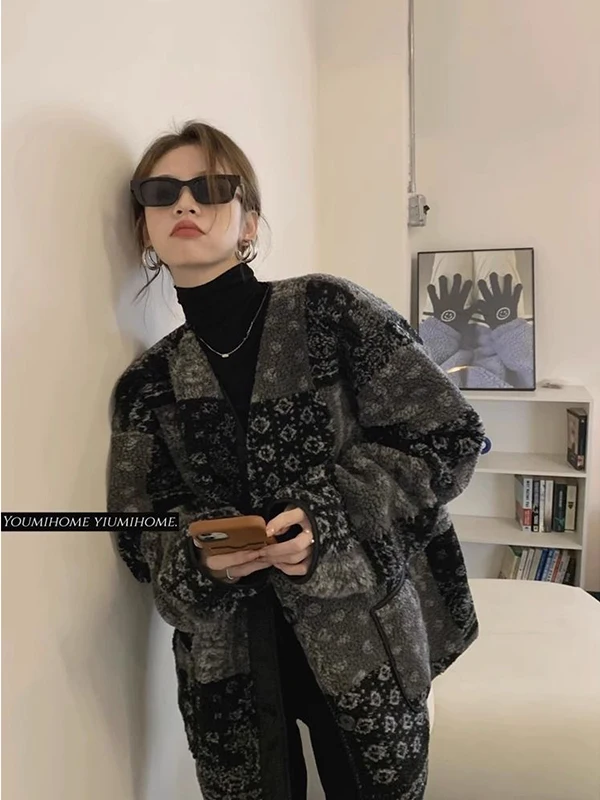 

Большие размеры 300 Pou Ретро V-Ne Jaet женский осенне-зимний тонкий корейский теплый свободный универсальный тюнер модный