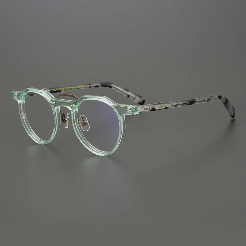 japanese-pear-shaped-transparent-green-literary-glasses-frame-retro-round-glasses-frame-handmade-eye-glasses-frames-for-men