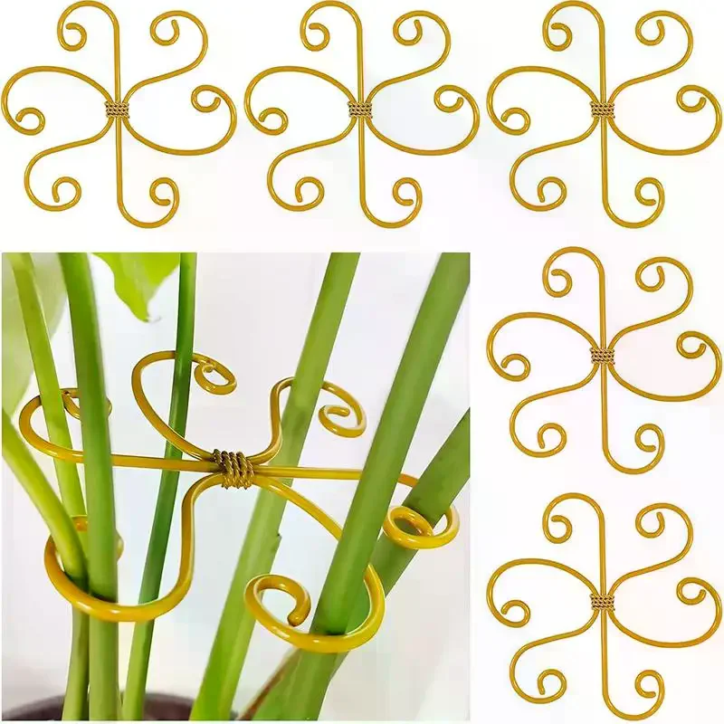 Metal Plant Climbing Bracket Flower Shaped Plant Holding Fixing Clip Plant Vine Climbing Grapple Bracket Stem Finishing Period