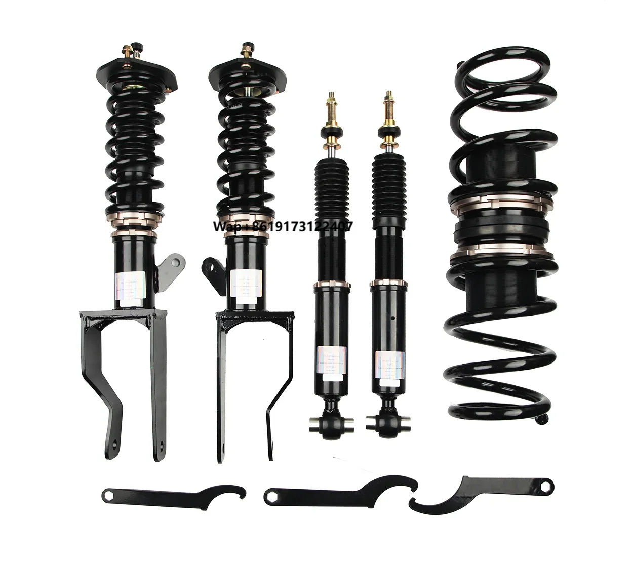 

Durable Off-Road Coilovers 4x4 Suspension Kit Height Adjustable Monotube Shock Absorbers for 2017-2021 Model 3 AWD