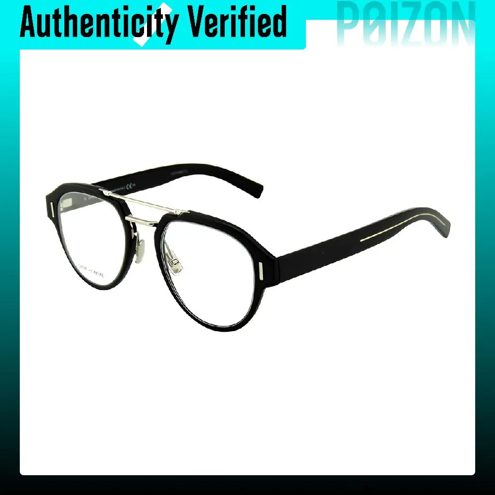DIOR Plate And Metal Oval Eyeglass Frames Unisex DIORFRACTIONO5-PJP