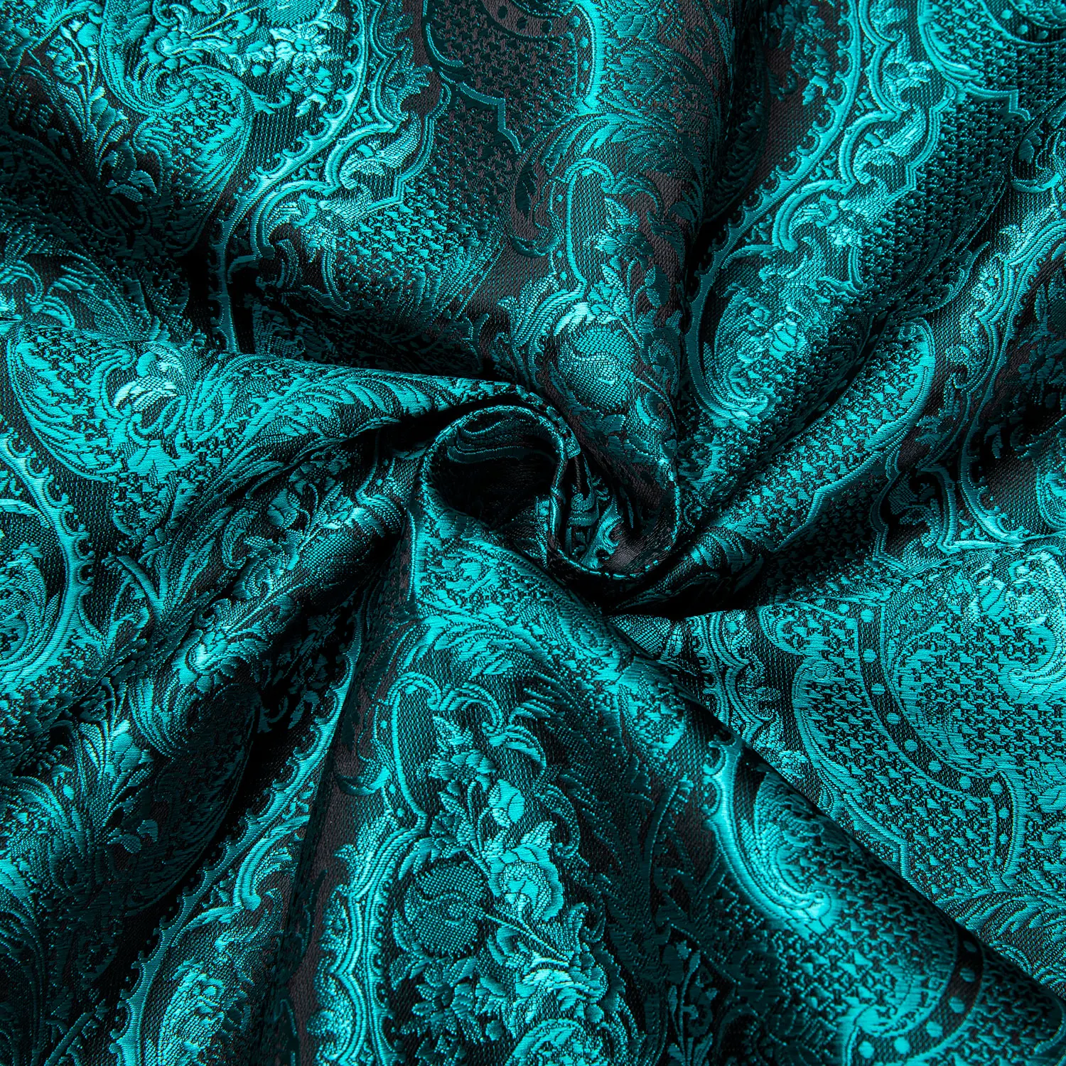 Fashion Men Shirt Green Blue Business Long Sleeve Turn-down Collar Shirts Floral Paisley Causal Party Brand Male Button Blouses