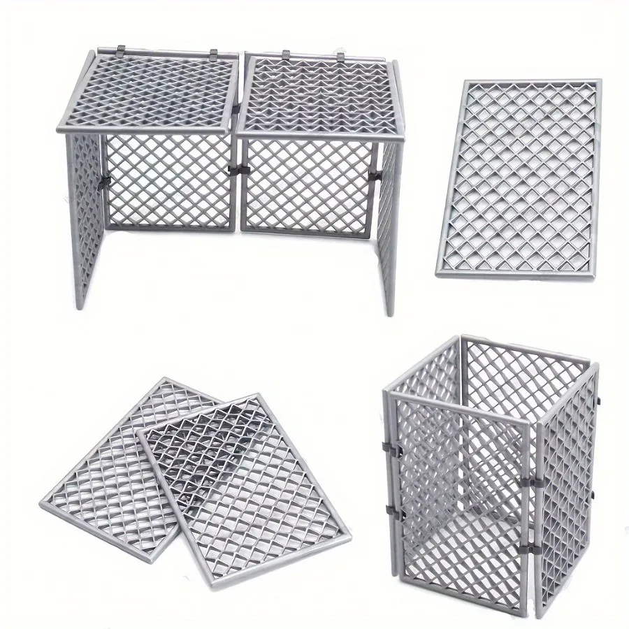 4 pz MOC FAI DA TE WW2 Base Militare Filo Spinato Recinzione Maglia Rete di Isolamento per la Città SWAT Building Blocks Modello Mattoni Set