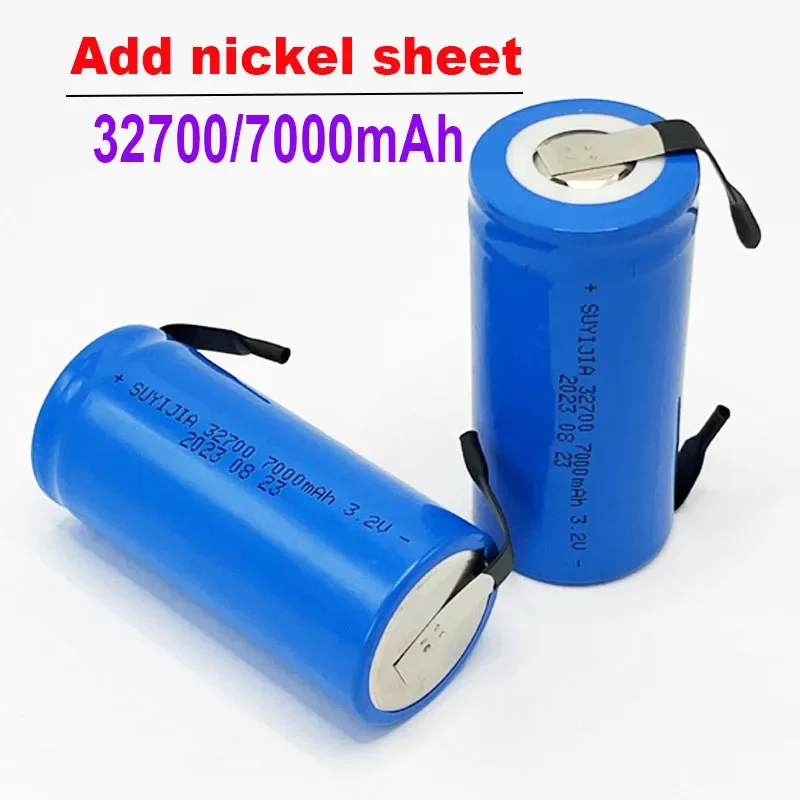 1-10pcs Lii-70A 3.2V 32700 7000mAh LiFePO4 Battery 35A Continuous Discharge Maximum 55A High Power Battery+Nickel