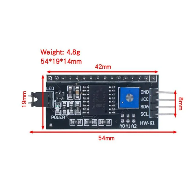 Iic i2c twi spi serielle Schnitts telle karte Port lcd lcd1602 Adapter platte lcd Adapter Konverter modul