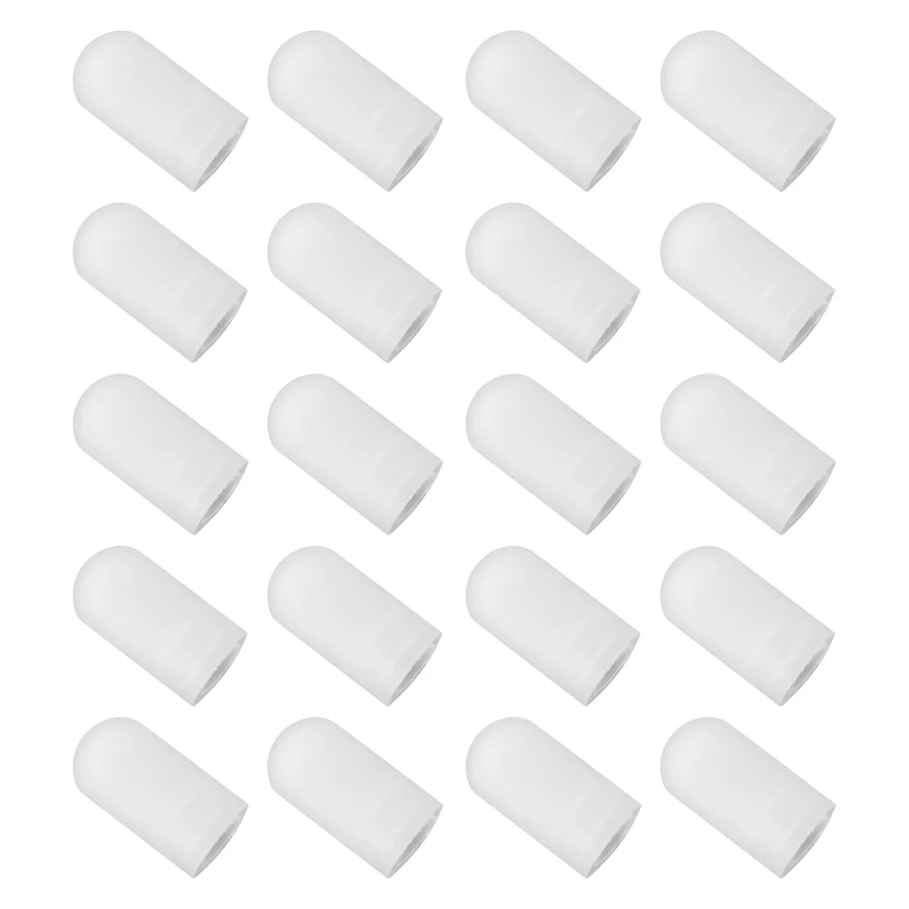 

20 Gray Drumstick Protectors Silent Caps Lightweight Durable Silicone Drum Accessories Musical Instrument Guitar
