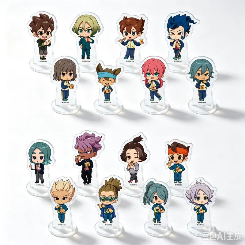 Anime Inazuma Eleven 10cm Acrylic Stand Figure Key Chains Fubuki Shirou Ichirouta Kazemaru Endou Mamoru Desk Decor