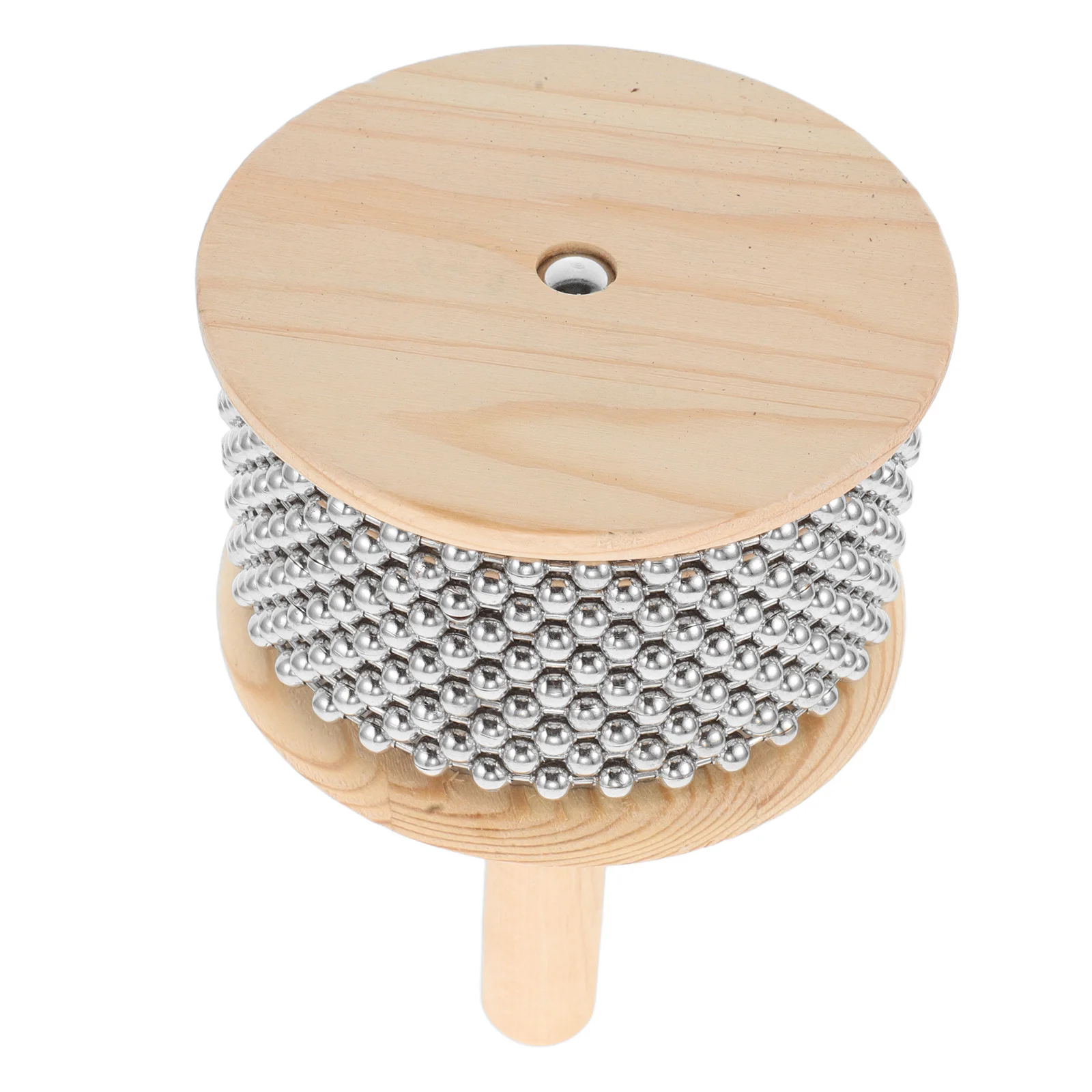 

Wooden Cabasa Percussion Instrument Metal Beads Sturdy For Beginners Kids Adults Classroom Music Education Outdoor Concert