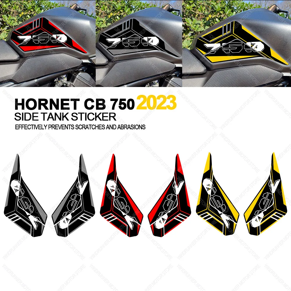 

For Honda Hornet CB750 2023 Motorcycle Accessories Waterproof Protective Sticker Side Tank Sticker 3D Resin Protective Sticker