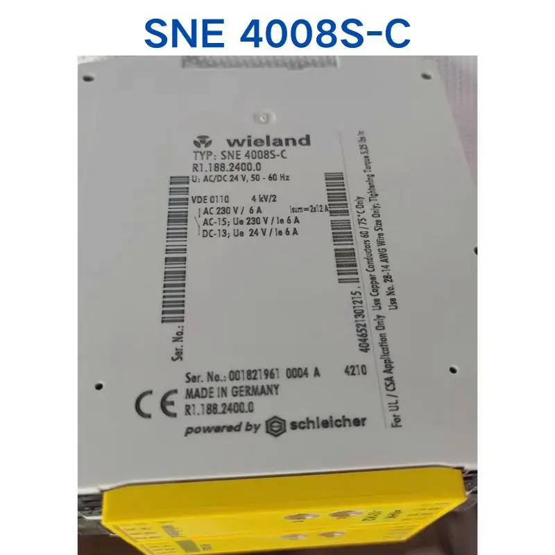 Second-hand test OK wieland relay SNE 4008S-C SNE4008S-C