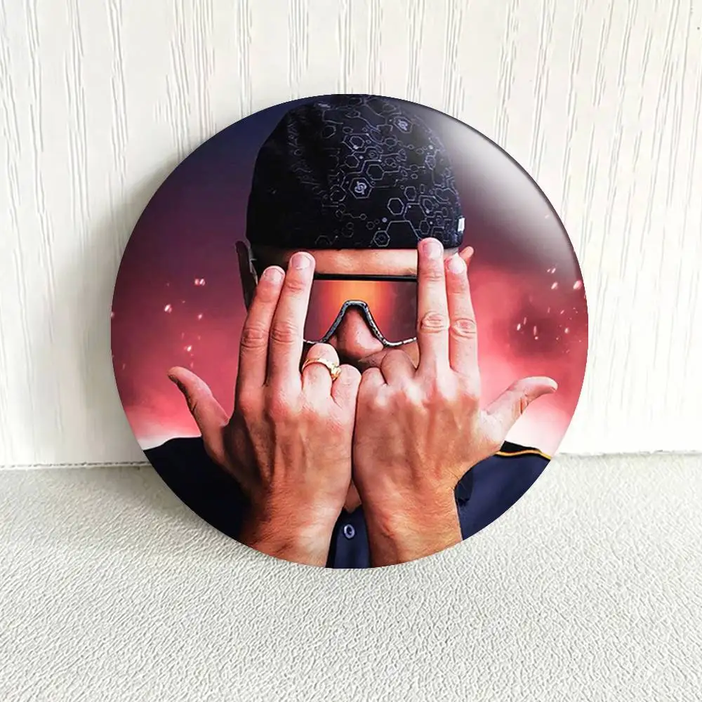 French Rapper Rap Rappeur Jul Laser Badge Applicable For Backpack Clothes Hats Decor Creative Accessories