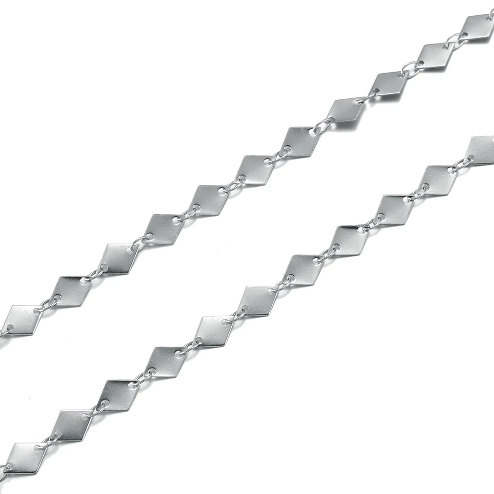

1-2 Meter/Lot Stainless Steel Square Link Chain Jewelry Making Supplies Bracelet Neck Necklace Findings For Diy Accessories