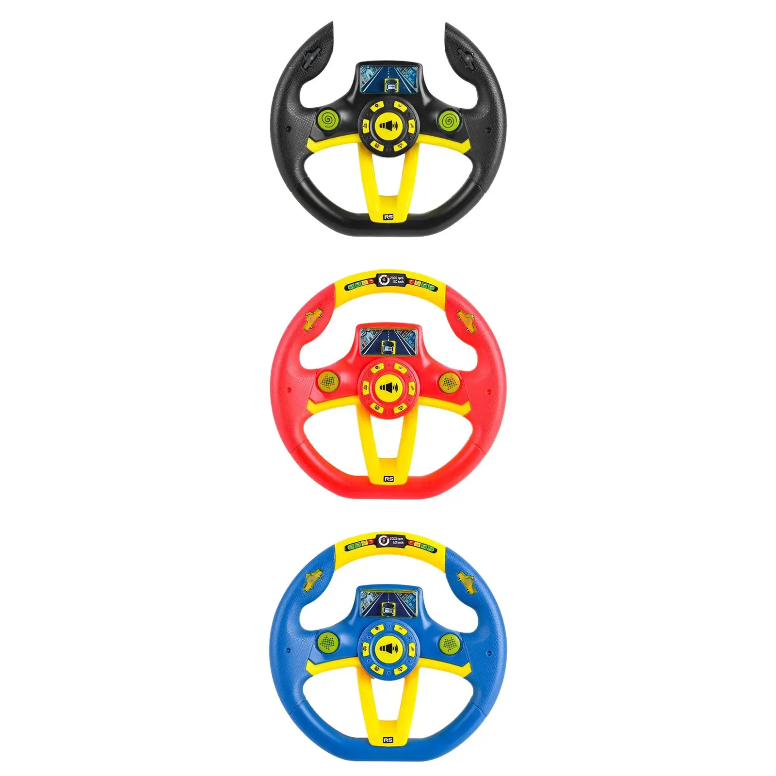 Simulated Steering Wheel Educational Learning Toy Pretend Play Driving Toy for