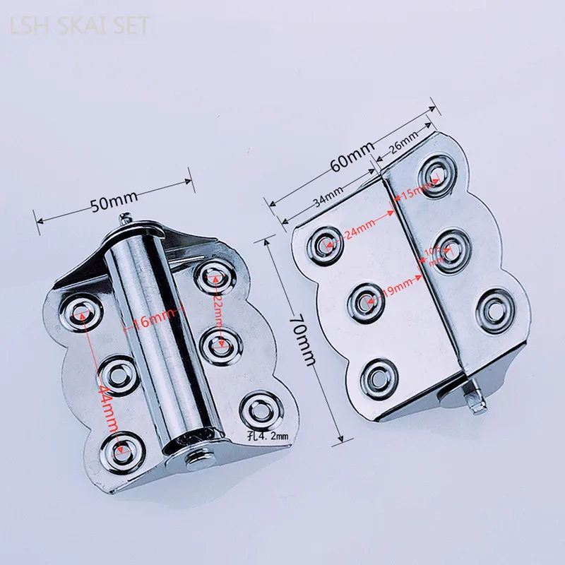 

2pcs Stainless Steel Butterfly Hinge Automatically Closes Door Closers Flat Door and Window Spring Hinge Cabinet Hardware