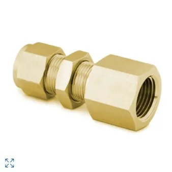 

B-600-71-4 Brass Sleeve Joint with Internal Thread 3/8 in. Outer Diameter X1/4 In