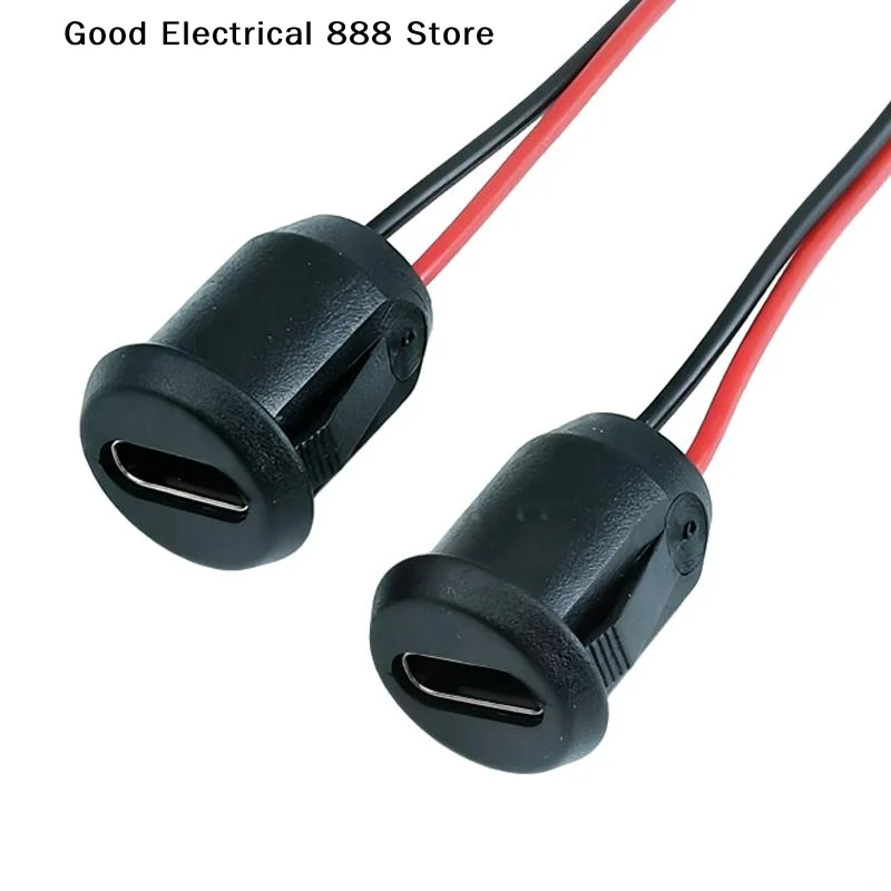 【G】1pcs USB Type-C Female Chassis C Connector Jack Female Charging Port Waterproof With Card Buckle 3A High Current Port