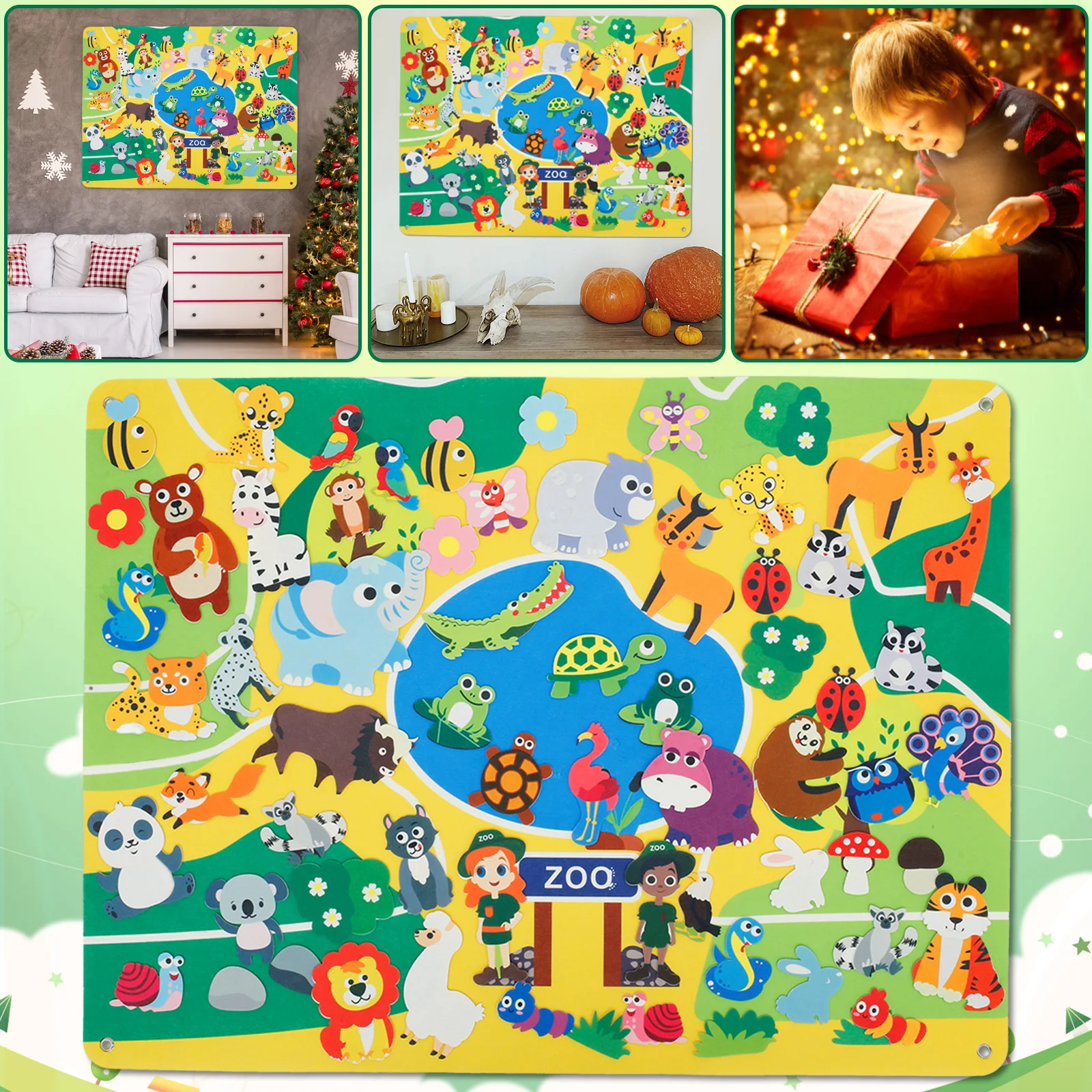 Felt Board Story Set Zoo Theme Preschool Felt Board Early Educational Storytelling Felt Board Interactive Learning Felt Board