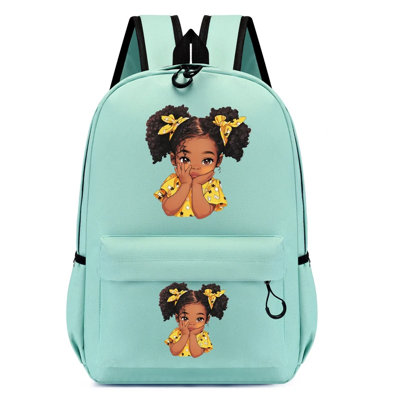 Kinder Rucksack mehrfarbige schwarze Mädchen Rucksack Kindergarten Schult asche Kinder schöne Afro Mädchen Bücher tasche Reise Schule Rucksack