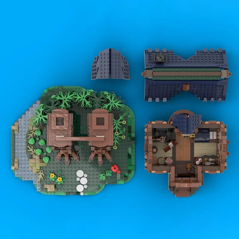 1870 قطعة MOC Baba Yaga S كوخ بيت شجرة أفكار ونموذج اللبنات البناء تجميع فكرة ذاتية الصنع هدية الكريسماس لعبة الطوب #2