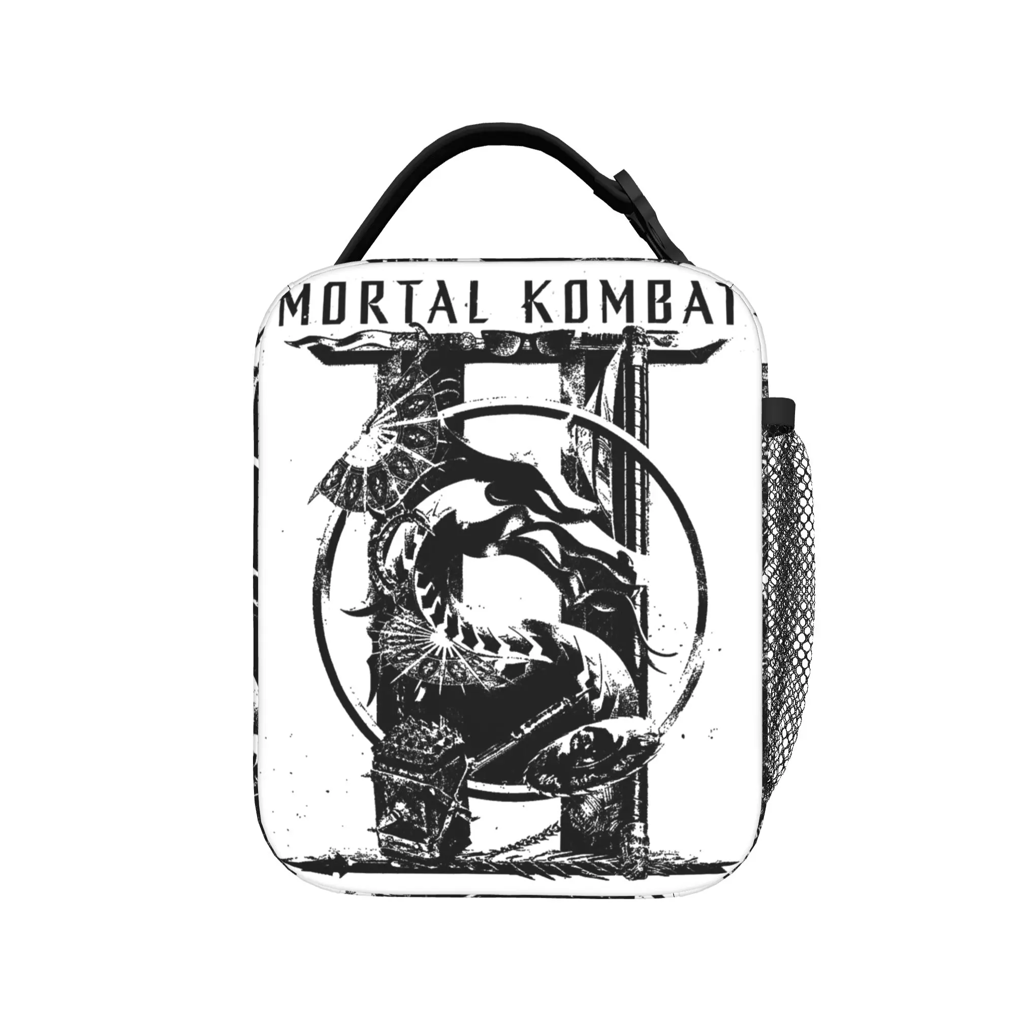 

MORTAL KOMBAT Stealth Grunge Typography Insulated Lunch Bags Cooler Bag Reusable,Lunch Container Leakproof Tote Lunch