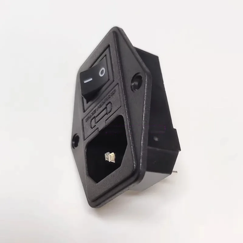1pcs/lot Three-in-one ear-mounted power socket JR-101-1FR black no-light strip certified AC socket