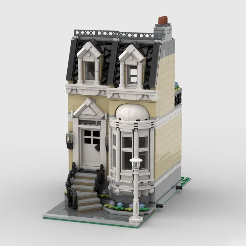 932 個 MOC タウンハウスタンエディション DIY 知育玩具子供クリエイティブ建設ブロッククリスマス誕生日ギフト子供のための