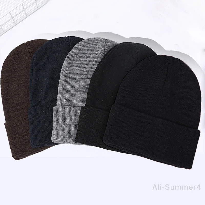 الخريف/الشتاء بلون محبوك الرجعية جولة أعلى قبعة في الهواء الطلق الباردة واقية يندبروف قبعة رأس مسطحة #1