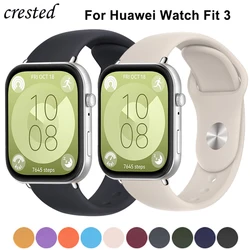 Silicone Loop For Huawei Watch Fit 3 Strap Smartwatch Accessories Replacement Sport Correa Bracelet for Huawei Watch fit 3 band